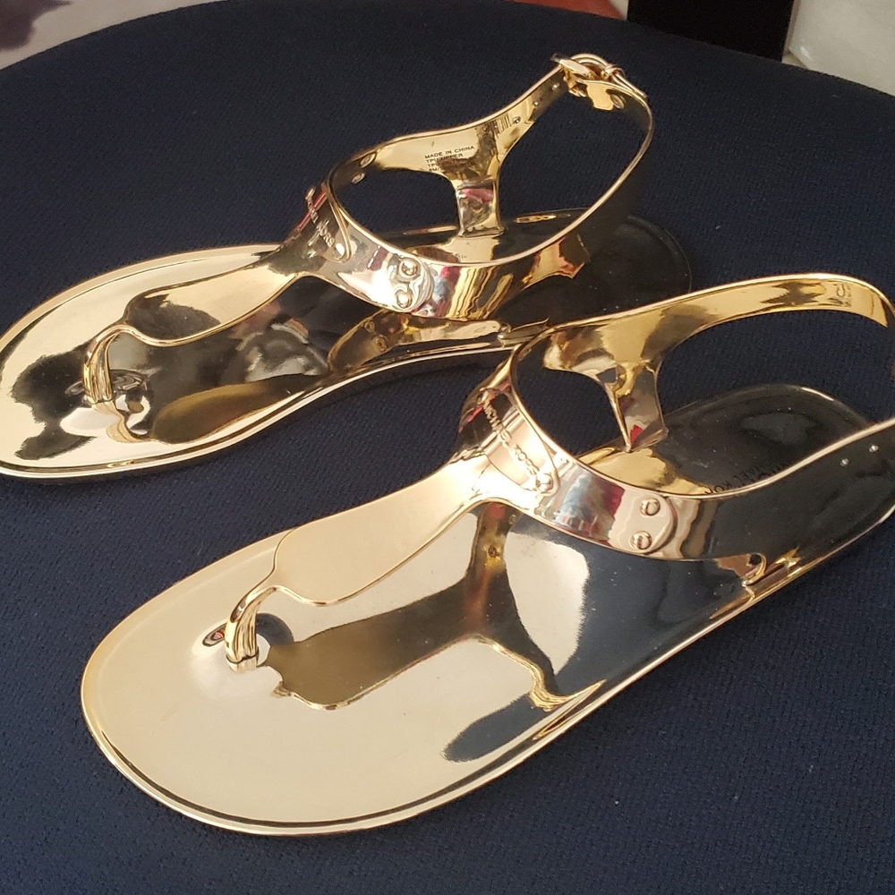 Michael Kors Gold Metallic Sandals